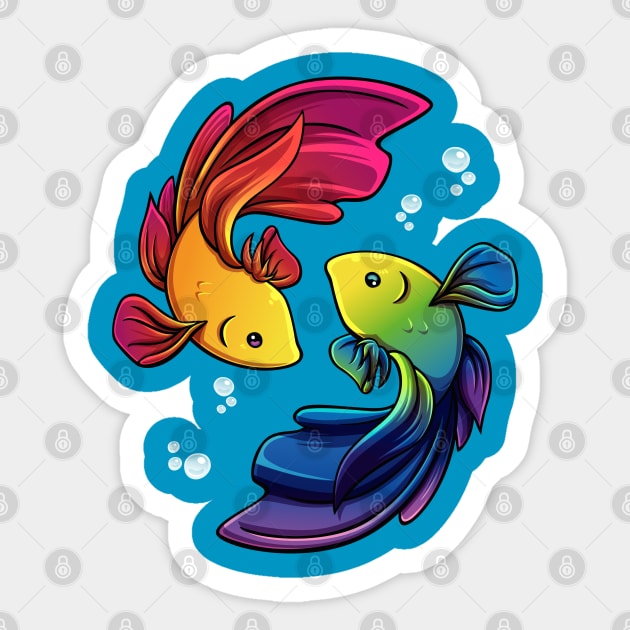 Betta Fish Ballet Sticker by GoshWow®